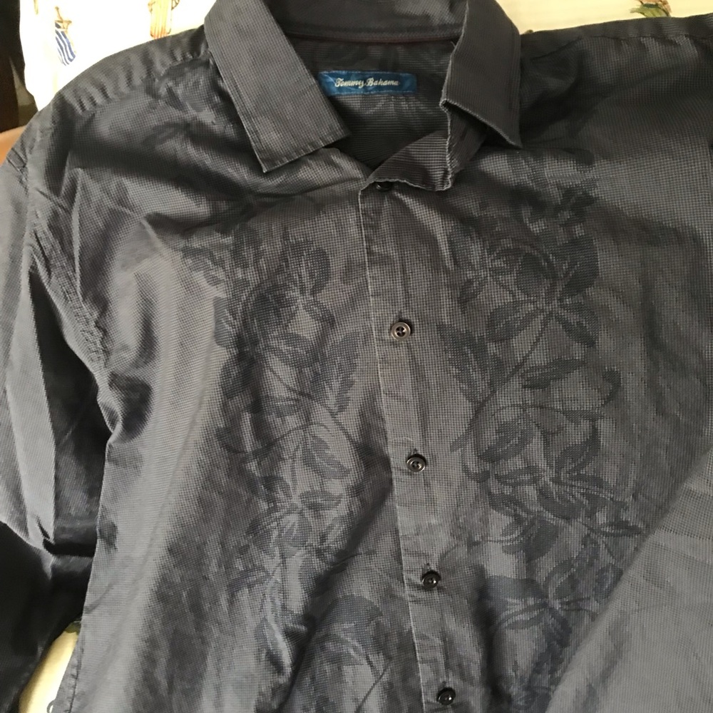 Tommy Bahama, Blue (Floral), Long Sleeve, X-Layge